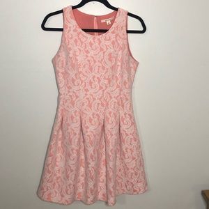 Pink and lace mini dress